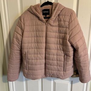 Buffalo David Bitton Dusty Pink Hooded Puffer Jacket